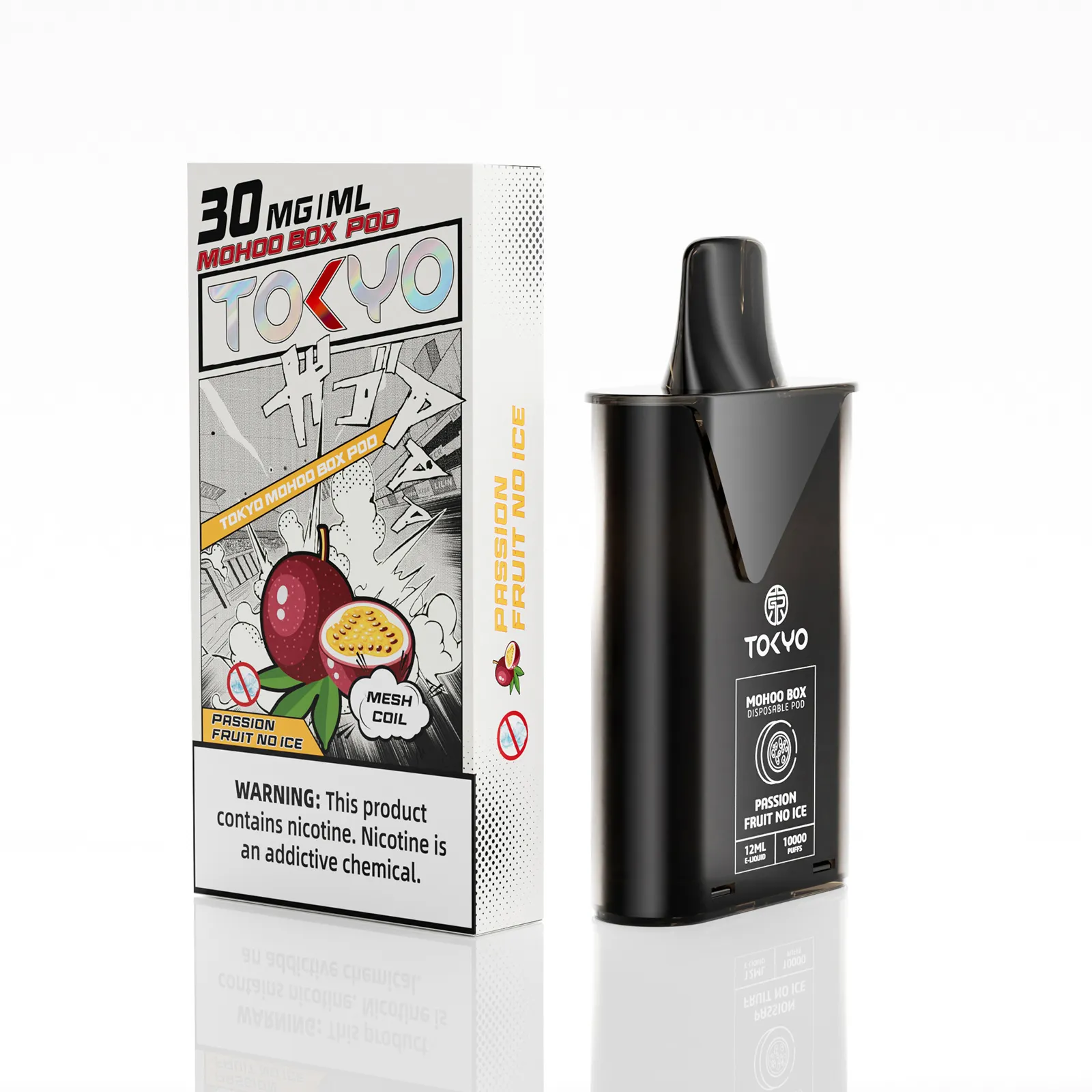 東京魔盒無涼百香果口味 電子煙彈 - 自然果香,無涼感純粹享受:圖片 2